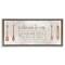 Stupell Industries Kitchen Welcome with Utensils Floating Frame By Sally Swatland